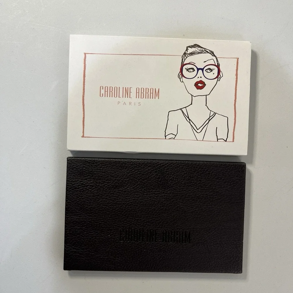 Caroline Abram Glasses Case Eyeglasses‎ Sunglasses Folding Case NEW Black